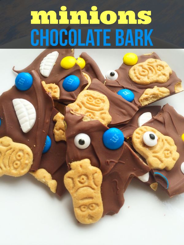 Minions Chocolate Bark Recipe - To get in the Minions spirit, we have put together this Minions inspired chocolate bark recipe.This makes a yummy treat that your kids will surely love!