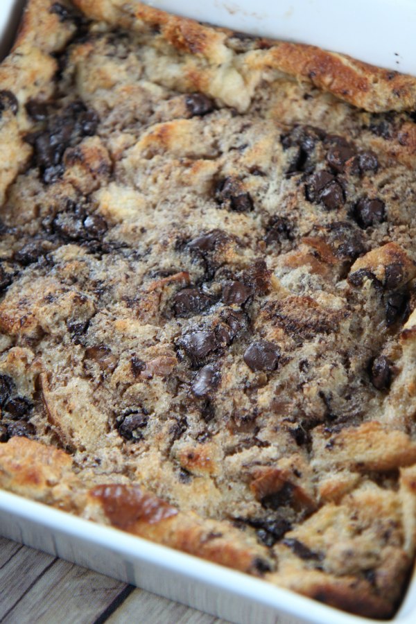Old Fashioned Chocolate Chip Bread Pudding - BargainBriana