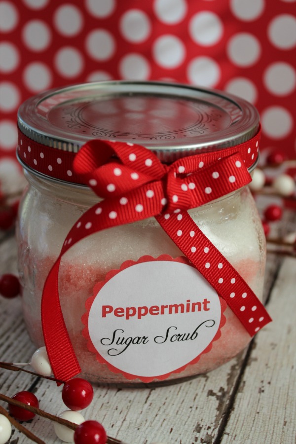 Peppermint sugar scrub