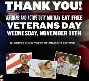 Veteran's Day Freebies