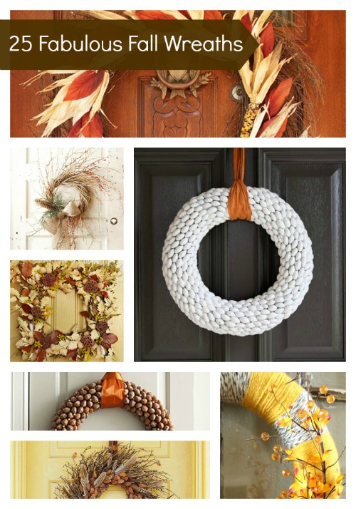 Looking for some fall inspiration for your front door? Check out these fabulous fall wreaths for some wonderful ideas that you can make for yourself! Many of these can be made with items you may already have in your house or yard.