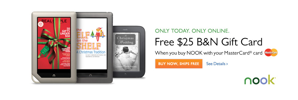 25 Barnes Noble Gift Card W Nook Purchase Using Mastercard 10