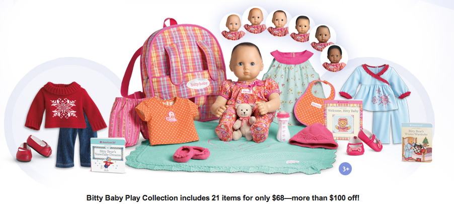 American Girl Bitty Baby 21 Piece Playtime Collection. $68 (Retail $175)