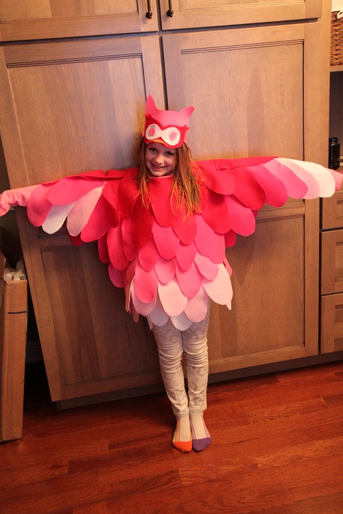 DIY Pink Flamingo-Owl Costume - BargainBriana