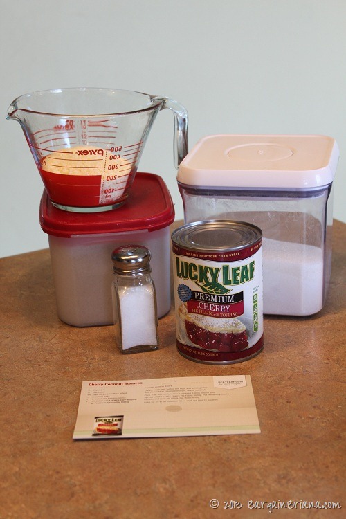 Cherry Coconut Squares Ingredients