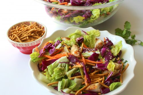 Asian chicken salad - healthy low carb