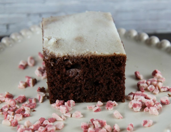 Chocolate Peppermint Poke Cake