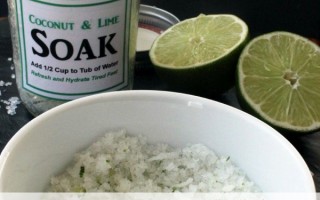 coconut lime foot soak - gift in jar