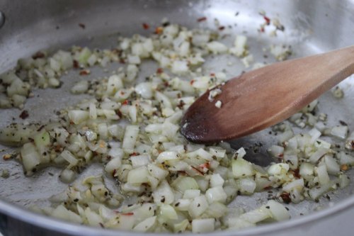 Cooking Onion with spices