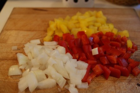 Diced Peppers and Onions