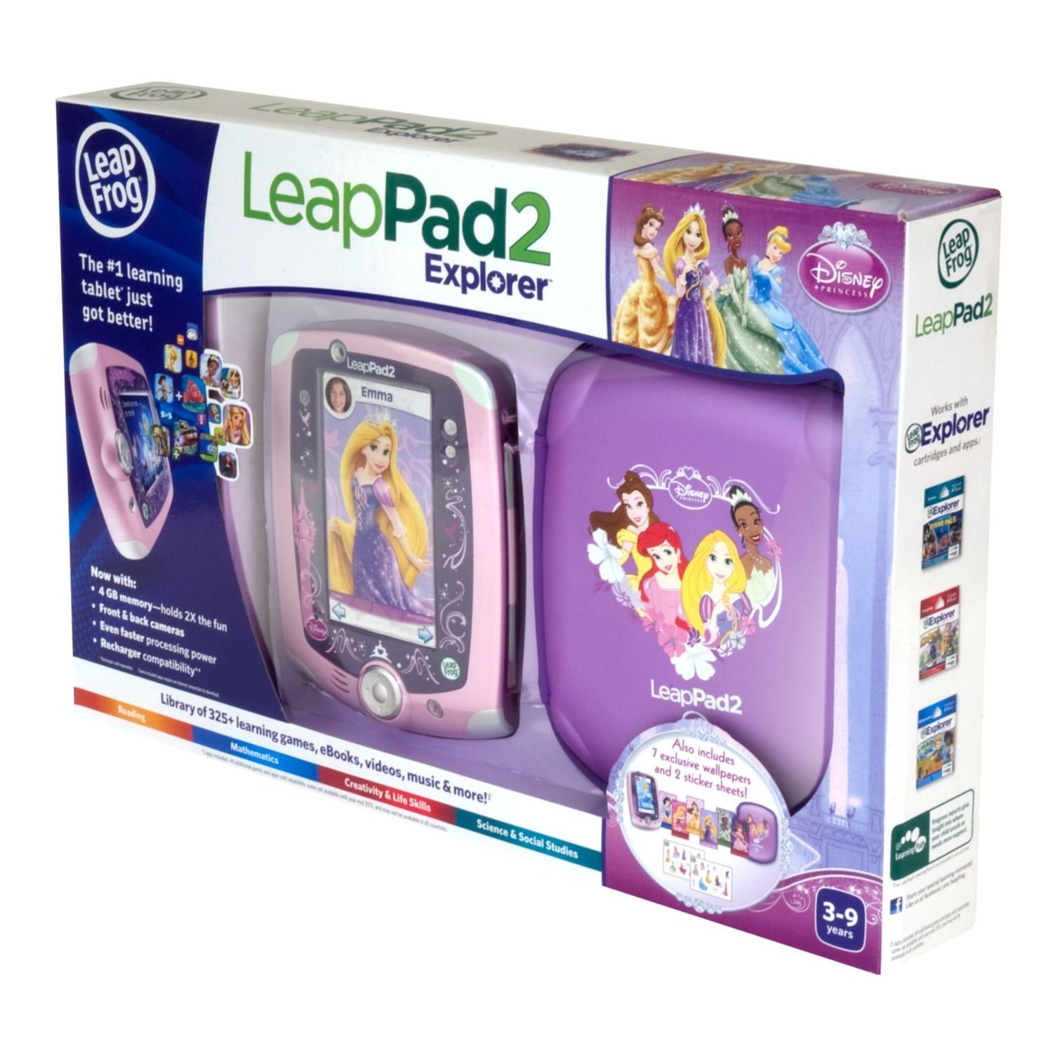 Disney Princess LeapFrog LeapPad2 Explorer Kids' Learning Tablet Bundle