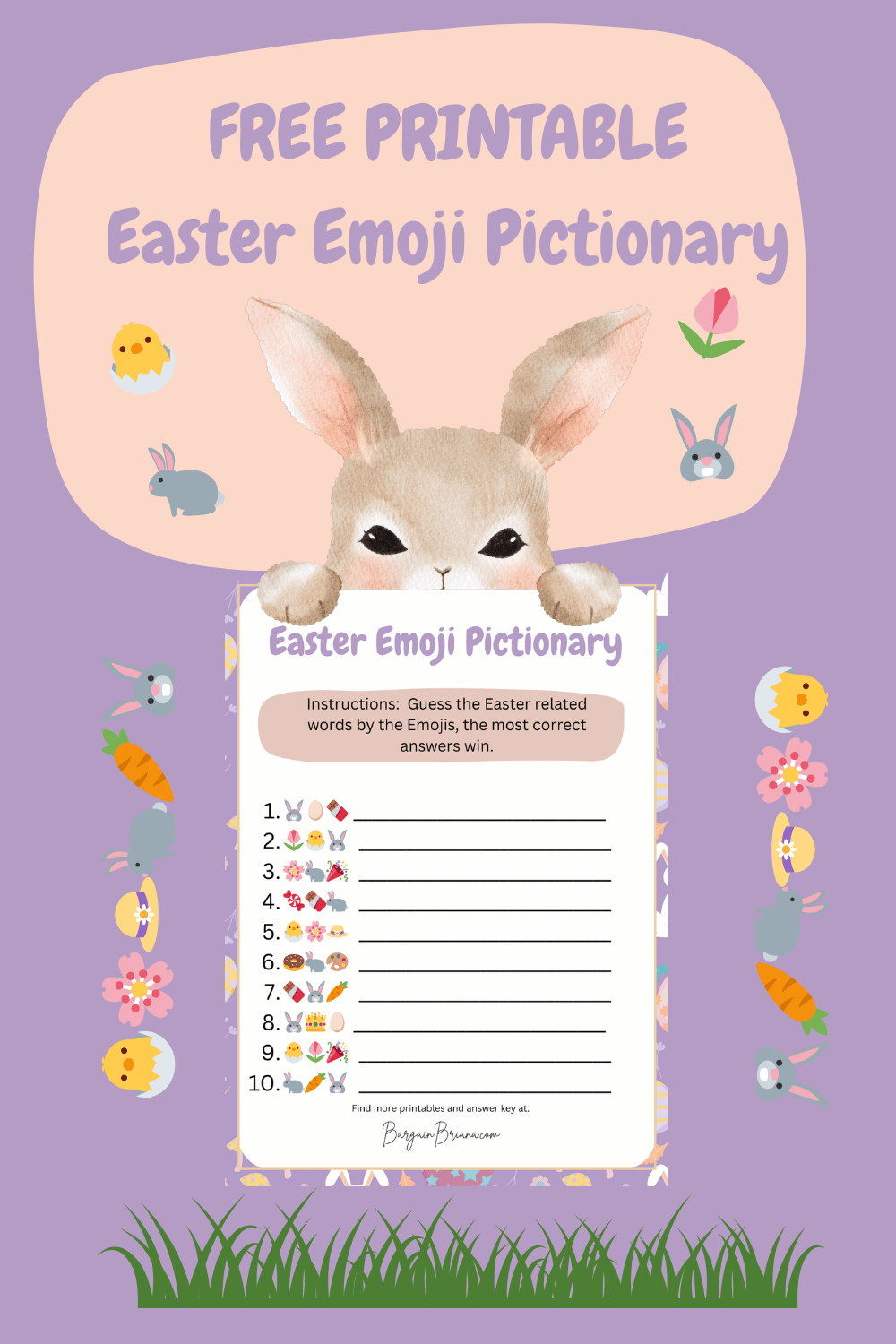  Looking for a fun game to play this Easter? Try our Easter Emoji Pictionary! It's a simple and exciting game for all ages that will have your family guessing Easter-related phrases using just emojis! 

Get your FREE printable and let the fun begin! Perfect for Easter brunch, family gatherings, or even virtual celebrations. 