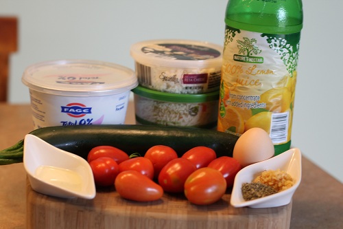 Feta and Parmesan Zucchini Bake Ingredient List