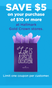 Hallmark: $5 off $10 Purchase Printable Coupon - BargainBriana