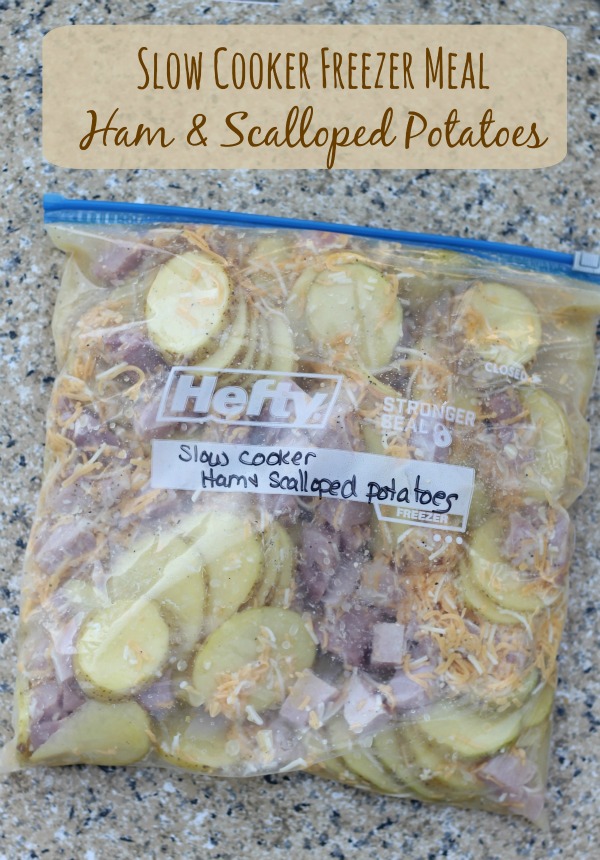 Ham & Scalloped Potatoes | Freezer to Slow Cooker Meals