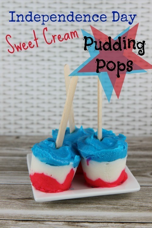 Independence Day Sweet Cream Pudding Pops with International Delight