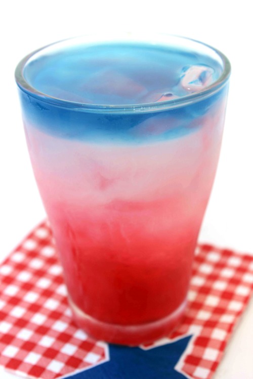 Layered Drink for Fourth of July