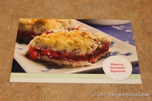 Lucky Leaf Cherry Coconut Squares Recipe Card
