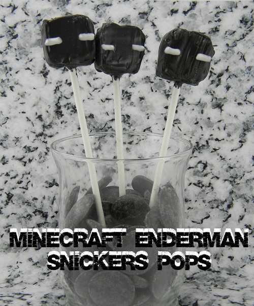 Mindcraft Enderman Snickers Pops via BargainBriana