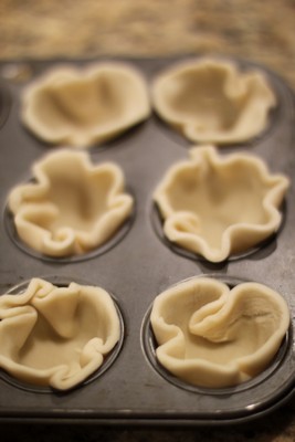 Mini Cherry Pecan Pies Lucky Dough in Mini Muffin Pan