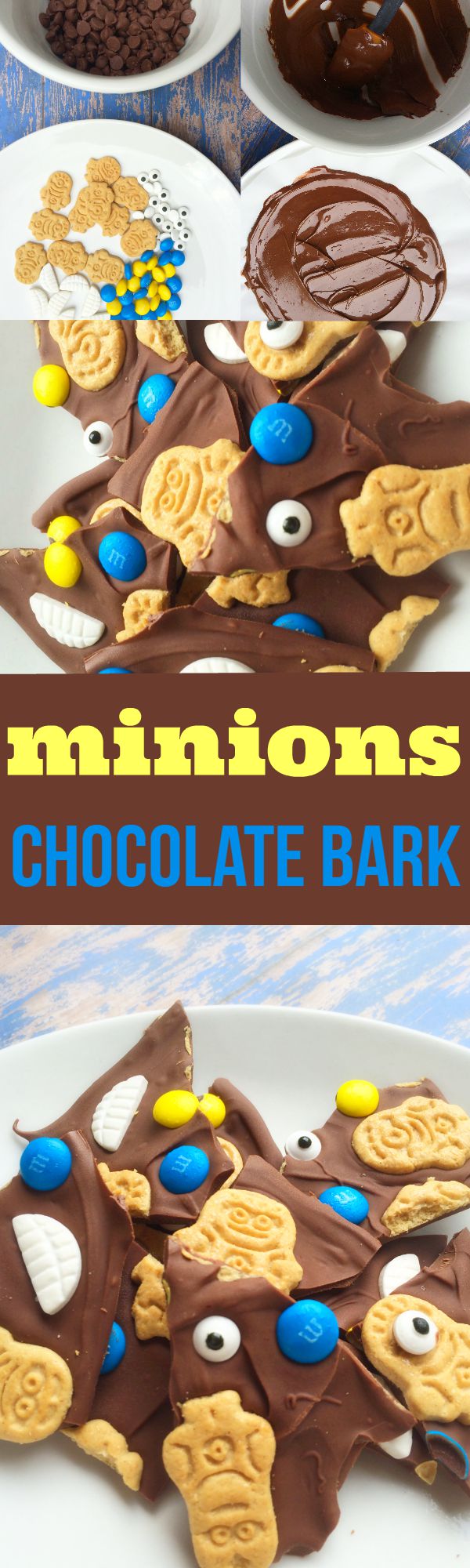 Minions Chocolate Bark Recipe - To get in the Minions spirit, we have put together this Minions inspired chocolate bark recipe.This makes a yummy treat that your kids will surely love!