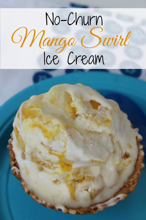 No-Churn Mango Swirl Ice Cream