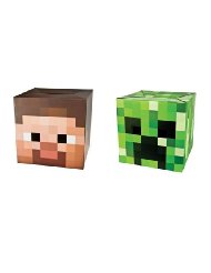 Official Minecraft 12 Steve & Creeper Exclusive Head Costume Mask Set of 2