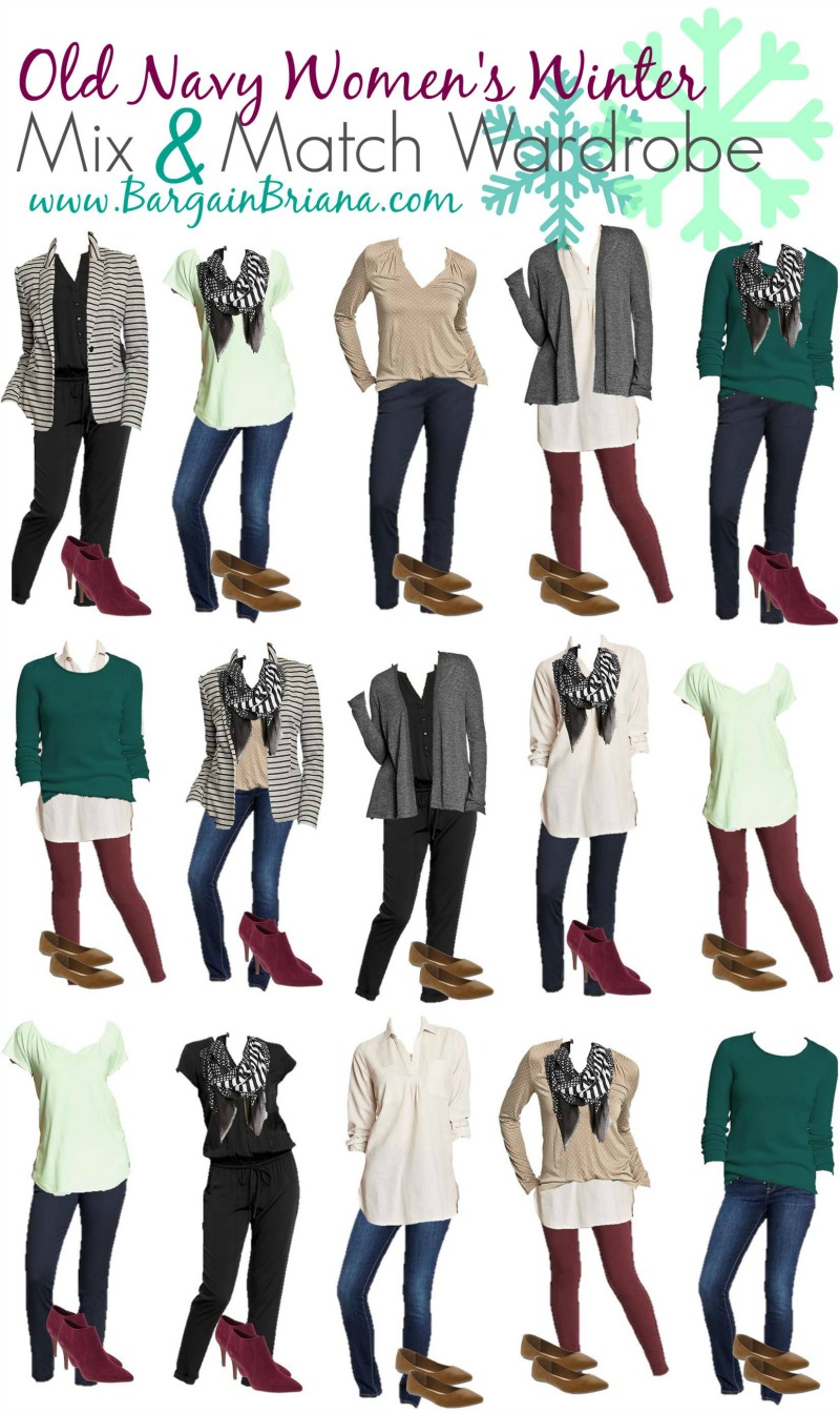 Old Navy Women's Winter Mix & Match Wardrobe - BargainBriana