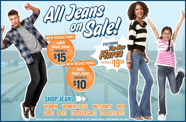$10 jeans at old navy