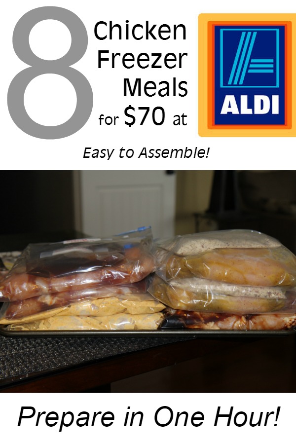 One Hour 8 Chicken Freezer Meals under $70 at Aldi