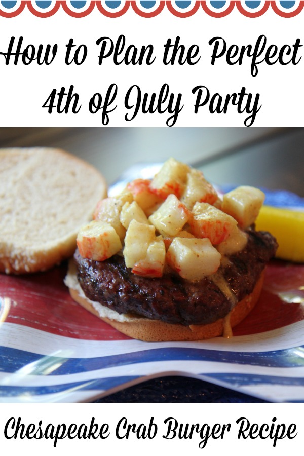 Planning the Perfect Fourth of July Party starts with great recipes like this Chesapeake Crab Burger Recipe