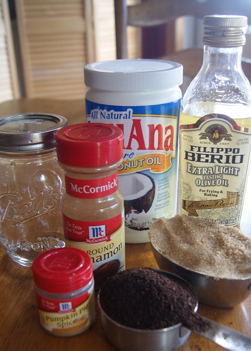 Pumpkin Spice Latte Sugar Scrub Ingredients