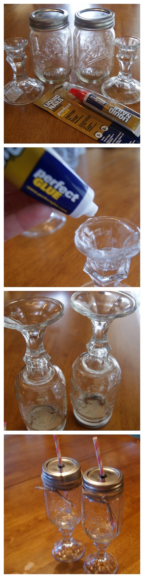 Red Neck Wine Glasses Step by Step Photo