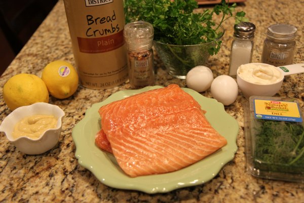 Salmon Cakes with Lemon-Herb Sauce Ingredients