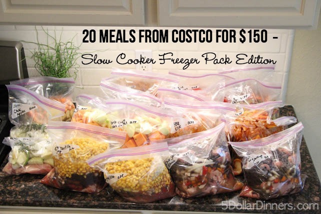 Slow Cooker Freezer Meals from Costco