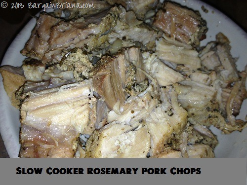 Slow Cooker Rosemary Pork Chops