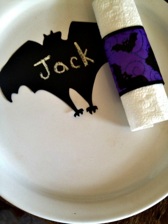 Spooky Supper Napkin Rings and Place Setting