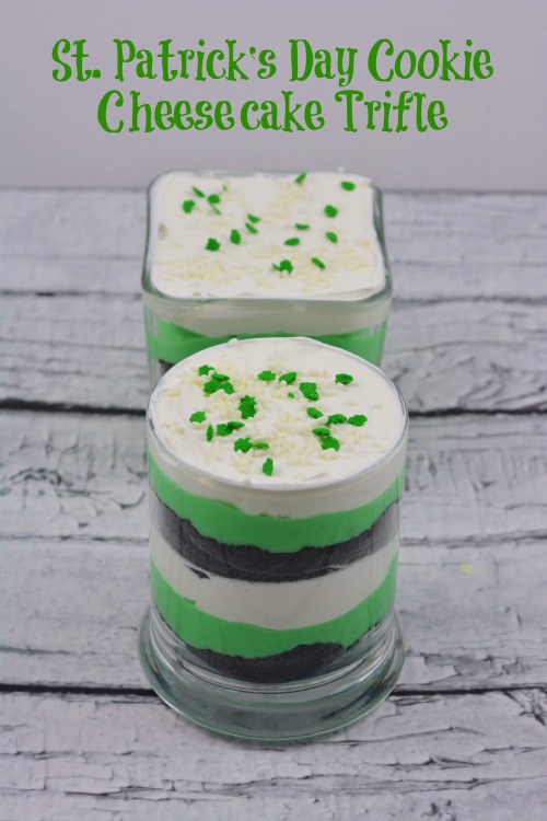 St. Patrick's Day Cookie Cheesecake Trifle