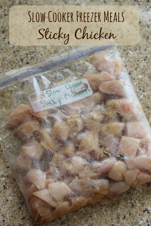 Sticky Chicken | Freezer to Slow Cooker Meals - BargainBriana