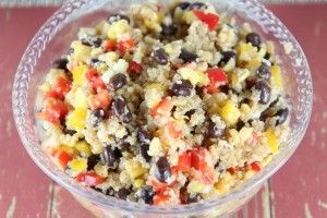 Black Bean Quinoa Salad - delicious summer side dish or main course for vegetarians. It is also gluten free.