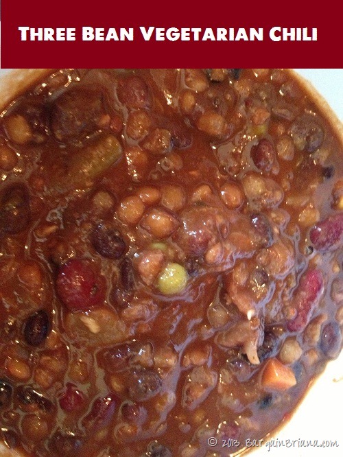 Three Bean Vegetarian Chili