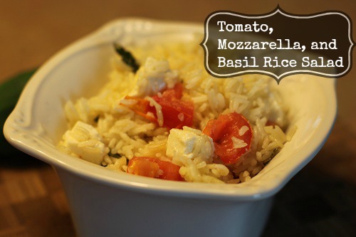 Tomato Mozzarella Basil Rice Salad